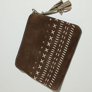 Soft Leather Clutch Brown